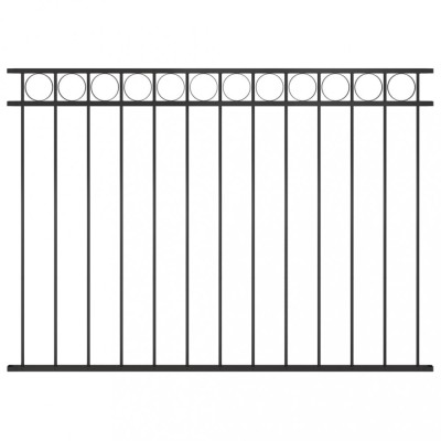 Gossi panou de gard, negru, 1,7 x 1,2 m, otel foto