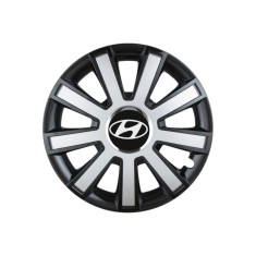 Set 4 capace roti Flash Gri-Negru R14 pentru gama auto Hyundai