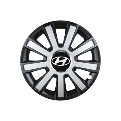 Set 4 capace roti Flash Gri-Negru R14 pentru gama auto Hyundai foto