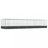 Cumpara ieftin Voliera de pasari cu extensie, argintiu, 1139x307x212 cm, otel