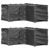 Cumpara ieftin Huse mobilier de gradina in forma de L 12 ocheti, 185x185x90 cm
