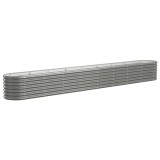 Cumpara ieftin Strat inaltat gradina gri 332x40x36cm otel galvanizat