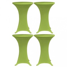 Husa elastica pentru masa, 4 buc., verde, 70 cm foto