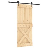 Cumpara ieftin Usa glisanta cu set de feronerie 85x210 cm, lemn masiv de pin