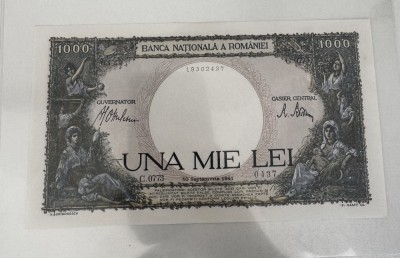 1000 lei 1941 UNC foto