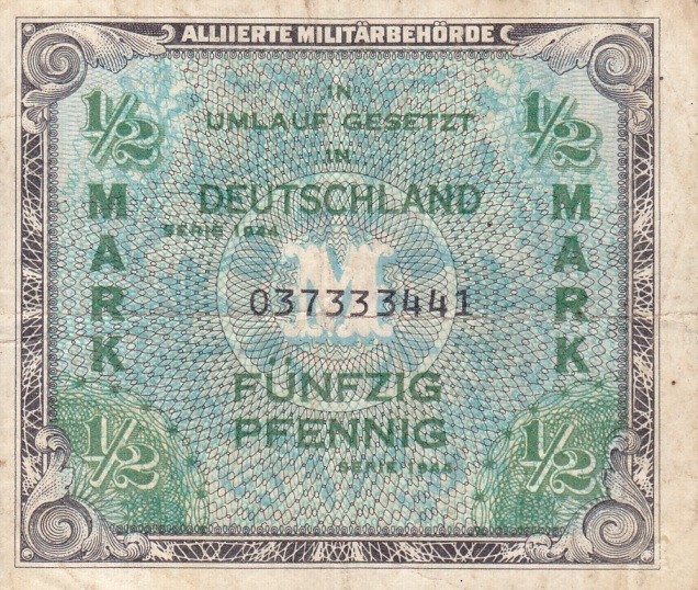GERMANIA 1/2 mark 1944 VF!!!