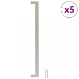 Manere de dulap, 5 buc., argintiu, 320 mm, otel inoxidabil