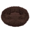 Culcus Moale Caini Pisici Springos Maro 80cm - Pat Rotund Plusat, Confortabil, Antiderapant - Ideal Somn Odihnitor si Relaxare