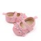 Pantofiori roz cu strasuri si volanase (Marime Disponibila: 3-6 luni (Marimea