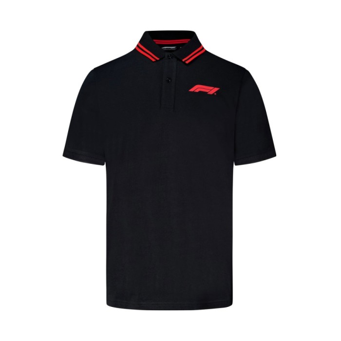 Formula 1 tricou polo Logo small black 2025 - L