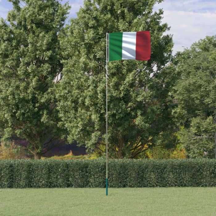 Steag Italia si stalp din aluminiu, 5,55 m GartenMobel Dekor