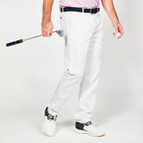 Pantalon chino golf MW500 bumbac Alb Bărbați