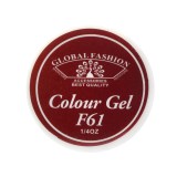 Gel color unghii, vopsea de arta, seria Rose Red, Global Fashion, 5gr, F61