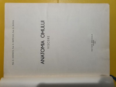 Anatomia omului - Viscere de Z. Iagnov, 1958 foto