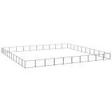 VidaXL Padoc pentru c&acirc;ini, negru, 100 m&sup2;, oțel