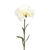 Floare decorativa artificiala, Garoafa, Alb, 62 cm, ATU-082135, Oem