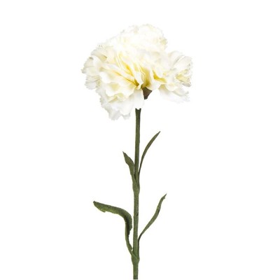 Floare decorativa artificiala, Garoafa, Alb, 62 cm, ATU-082135 foto