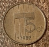 C50 - Moneda foarte veche - Olanda - 5 centi - 1982