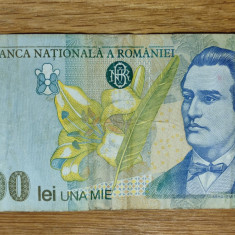 Romania - bancnota de colectie - 1000 lei 1998 - stare buna - Mihai Eminescu