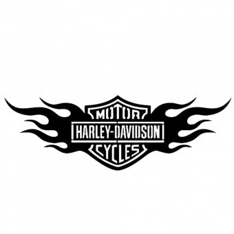 Decoratiune metalica de perete Krodesign KRO-1054, Harley Davidson, diametru 60 cm, grosime 1.5 mm foto