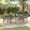 vidaXL Set de masă pentru grădină cu pernă 5 pcs Bej Rattan poli 3380235