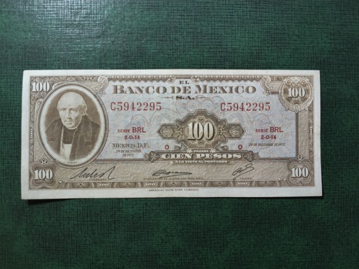 MEXIC 100 PRSOS 1972 SUPERBĂ