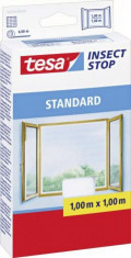 Plasa de tantari Standard pentru fereastra, Tesa, 530499, 1 x 1 m alb foto