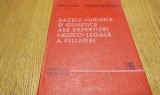 BAZELE JURIDICE SI GENETICE ALE RXPERTIZEI MEDICO-LEGALR A FILIATIEI - Ion Enescu, Moise Terbancea - Editura Medicala, 1990 , 238 p.