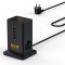 Prelungitor tip Turn Tessan , ZTS-FS02DE00, 2X USB-C, 4x USB, 2 prize, incarcare rapida USB-C 65W, 2m, negru
