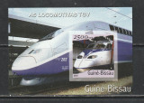 Guinea Bissau 2001 - Trenuri TGV NEDANTELATA S/S 1v MNH, Nestampilat