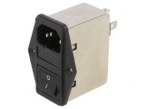 Conector Alimentare AC 10A 250V IEC 60320 FGSMA10BFR