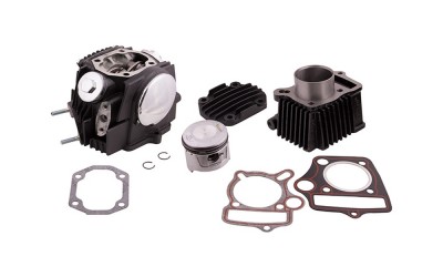 Set cilindru-chiuloasa moped 4T 80cc 139FMB, negru foto