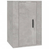 Dulap TV montat pe perete, gri beton, 40x34,5x60 cm