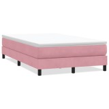 Cumpara ieftin Pat cu arcuri fara saltea roz 120x210 cm catifea