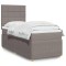 vidaXL Pat box spring cu saltea, gri taupe, 90x200 cm, textil 3291943