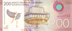 Bancnota Nicaragua 200 Cordobas 2014 - P213 UNC ( polimer ) foto