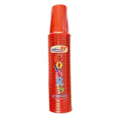 Pahare Plastic OTI Dopla, 50 Buc/Set, 200 ml, Culoare Rosie, Pahare din Plastic de Unica Folosinta, Pahare Rosii de Unica Folosinta, Set Pahare de Uni foto