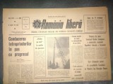 ZIARUL ROMANIA LIBERA 7 SEPTEMBRIE 1966 VIZITA IN ITALIA A LUI CORNELUI MANESCU