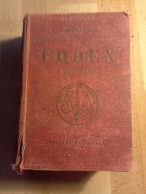 C Hamangiu codex romaniae 1926 foto