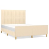 Cumpara ieftin Cadru de pat fara saltea, crem, 140x200 cm, textil