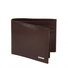 Portofel Calvin Klein Brown Saffiano RFID Passcase Wallet, din piele, Maro foto