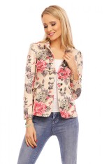 K424-1555 Sacou cu maneca lunga si imprimeu floral