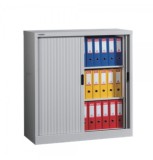 Dulap metalic Star Office cu usi tip tambur 2 rafturi, 1000x420x1200 mm (LxlxH), 50 kg/polita, Neasamblat