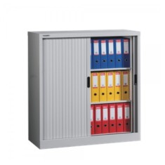 Dulap metalic Star Office cu usi tip tambur 2 rafturi, 1000x420x1200 mm (LxlxH), 50 kg/polita, Neasamblat