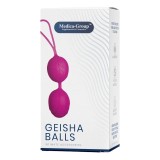 Bile kegel MEDICA-GROUP Geisha Balls, pentru tonifierea mușchilor pelvieni, din silicon, rezistente la apă, roz