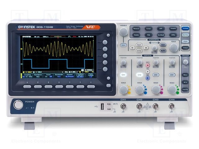 Osciloscop digital GW INSTEK 100MHz 4 canale 1Gsps 10Mpts LCD 7&quot;