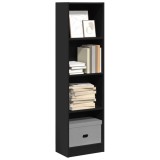 vidaXL Bibliotecă, negru, 40x24x143 cm, lemn prelucrat 857784