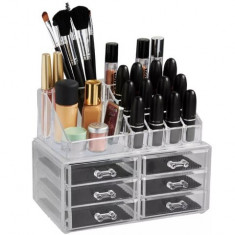 Organizator dulapior cutie depozitare aranjare produse cosmetice bijuterii 6 foto