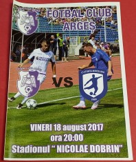 Program meci fotbal FC ARGES PITESTI - CS "STIINTA" MIROSLAVA (18.08.2017)