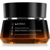 KORIKA Korean Heritage Jeju Mandarine &amp; Vitamin C Brightening Capsule Cream crema iluminatoare cu vitamina C 50 ml